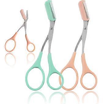 2Pcs Eyebrow Trimmer Scissors, Eyebrow Clippers, Safe Eyebrow Trimming Tool