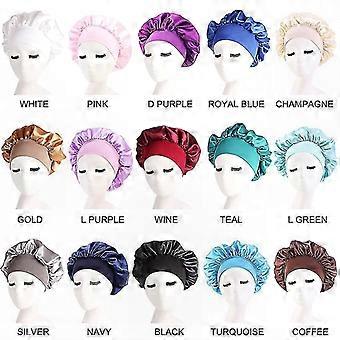 Overnight Hair Care Satin Sleep Bonnet, Solid Unisex Night Cap for Women & Men