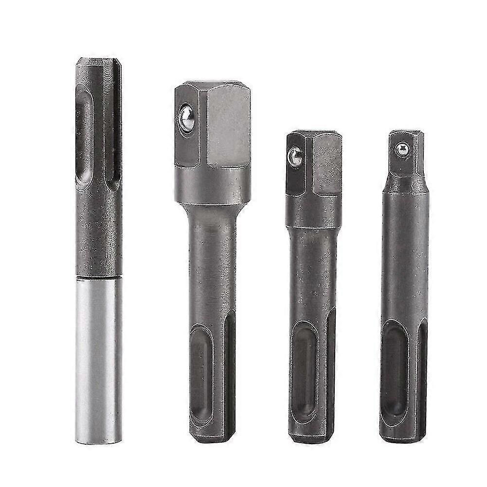 Adapter Tool Accessories Adaptor Drill Bit Extension Rod.(silver)(4pcs)