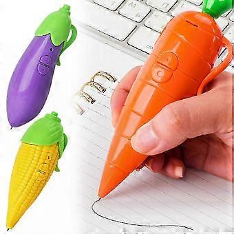Kids Learning & Fun: Carrot-Shaped Voice Recorder Pen with 25-26 Second Recording, Playback & Smooth Writing Ballpoint