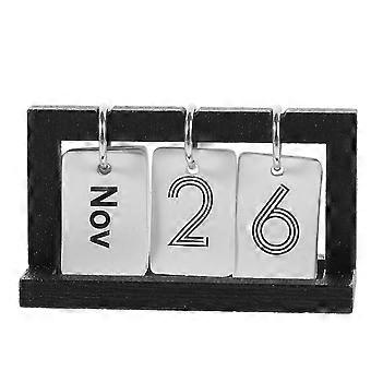 Mini Desk Calendar Model for Decoration Black Miniature Doll Calendar 4Pcs