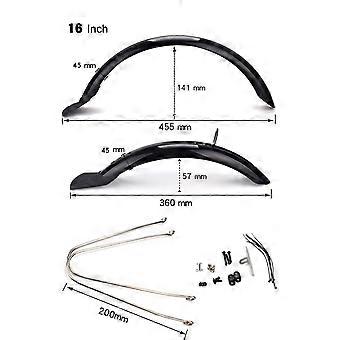 16inch 20 Inch Folding Electric Bicycle Mudguard Fender Bike Wings  All-inclusive for V brake brake Bike Bike Acessories Parts
