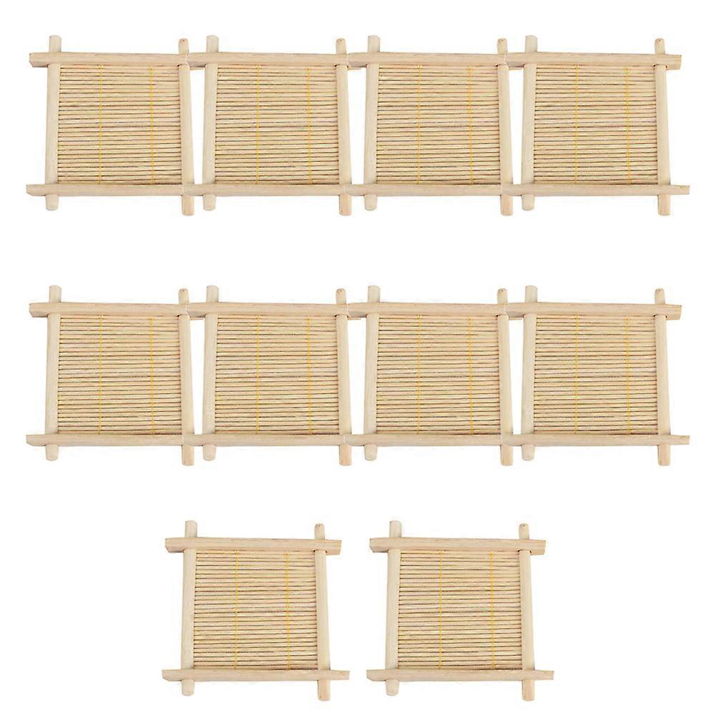 Tea Placemat Drink Coasters for Kitchen Use 10Pcs Set