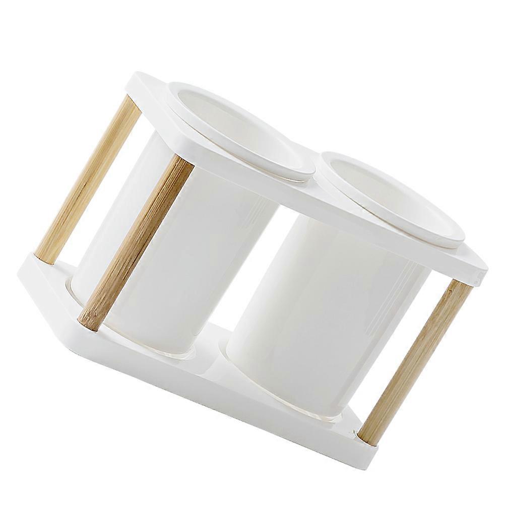Ceramic Cutlery Canister Chopstick Rack for Kitchen Storage 1Set