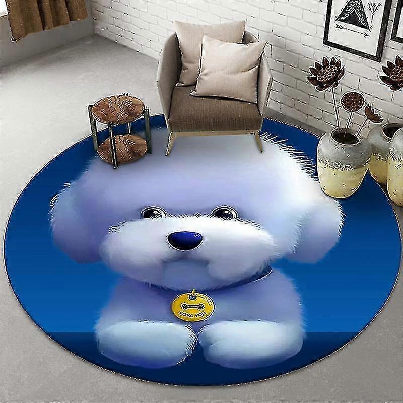 Round Crystal Velvet Bath Mat