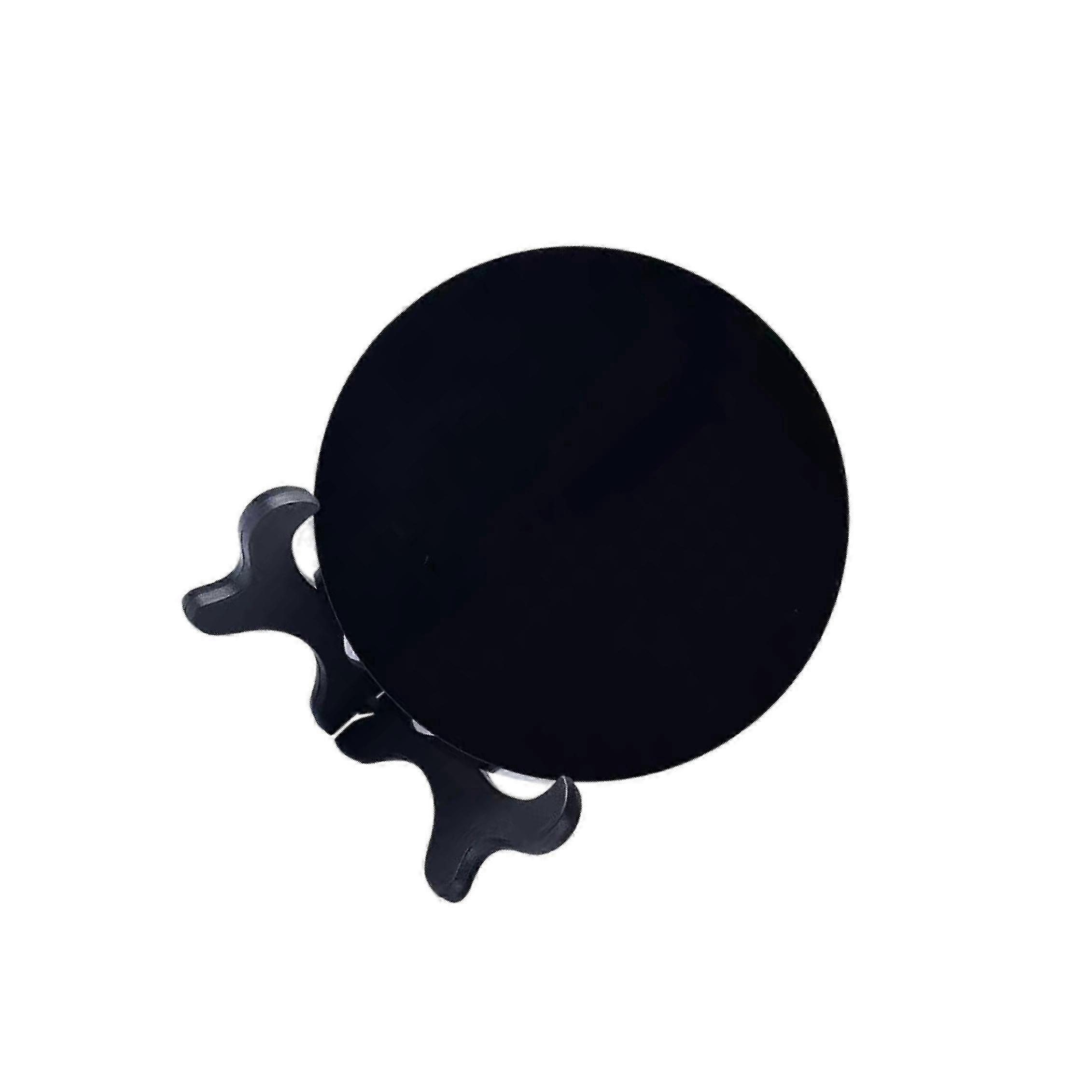 Polished Obsidian Mini Round Mirror