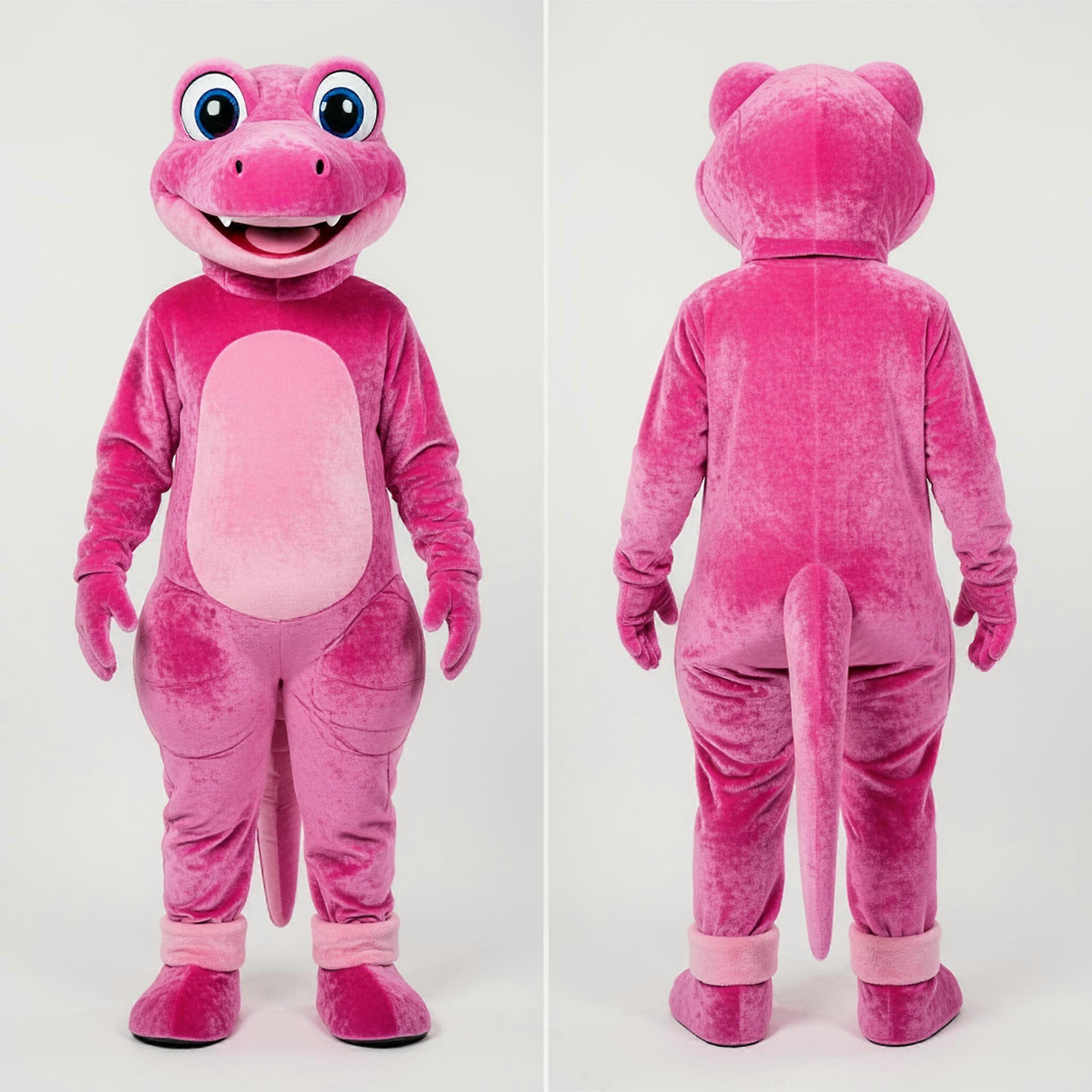 MASTICOT Velvety Pink Playful Lizard Mascot