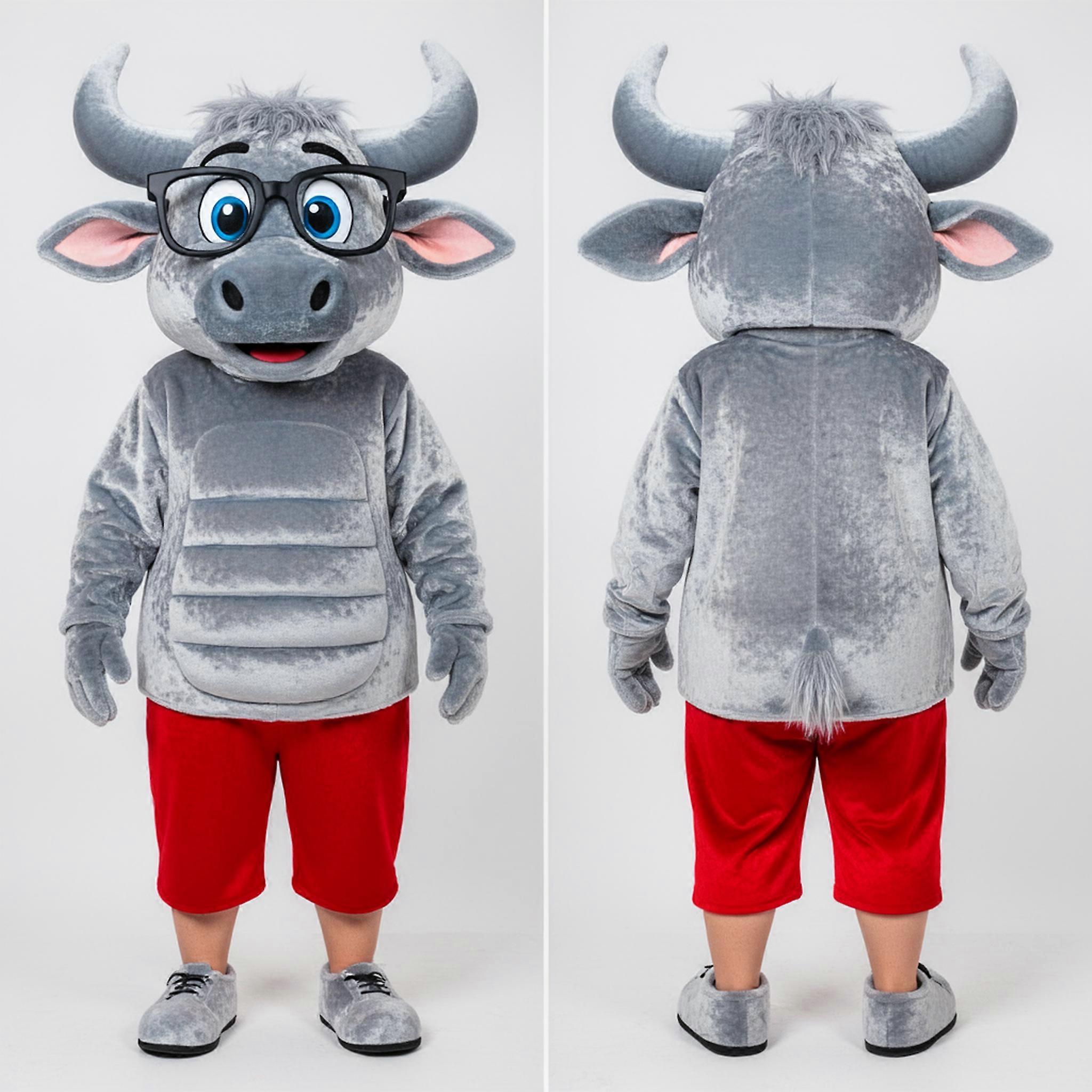 MASTICOT Silver Velvety Zebu Mascot