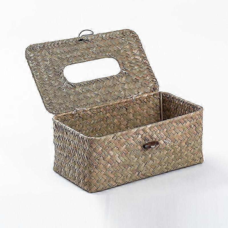 Rectangular Seagrass Tissue Cover Set