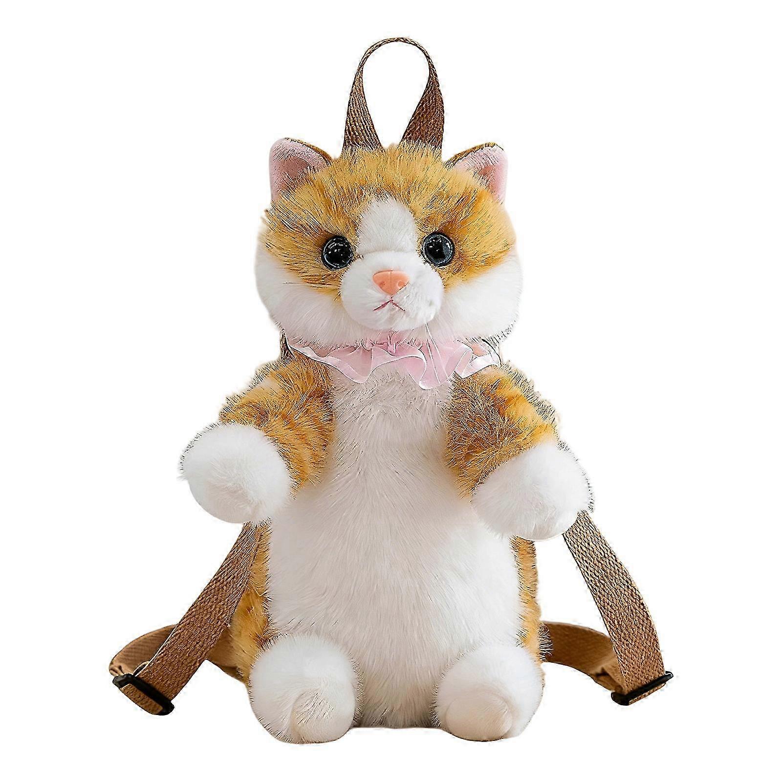 Plush Cat Backpack Evenly Filled Realistic