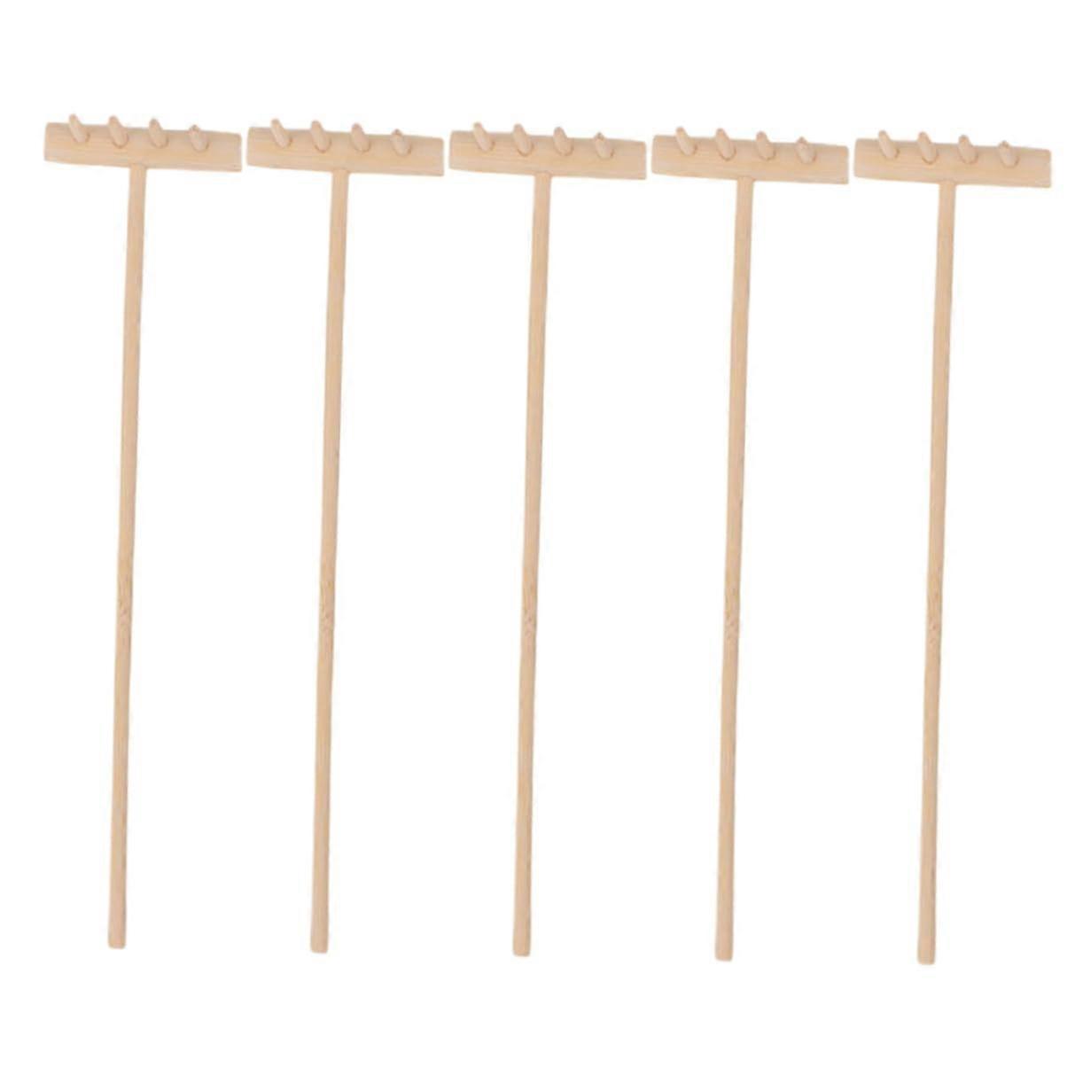 Zen Garden Rake Set 5pcs Mini Sand Rake Tools with Precision Pattern Design and Ergonomic Grip
