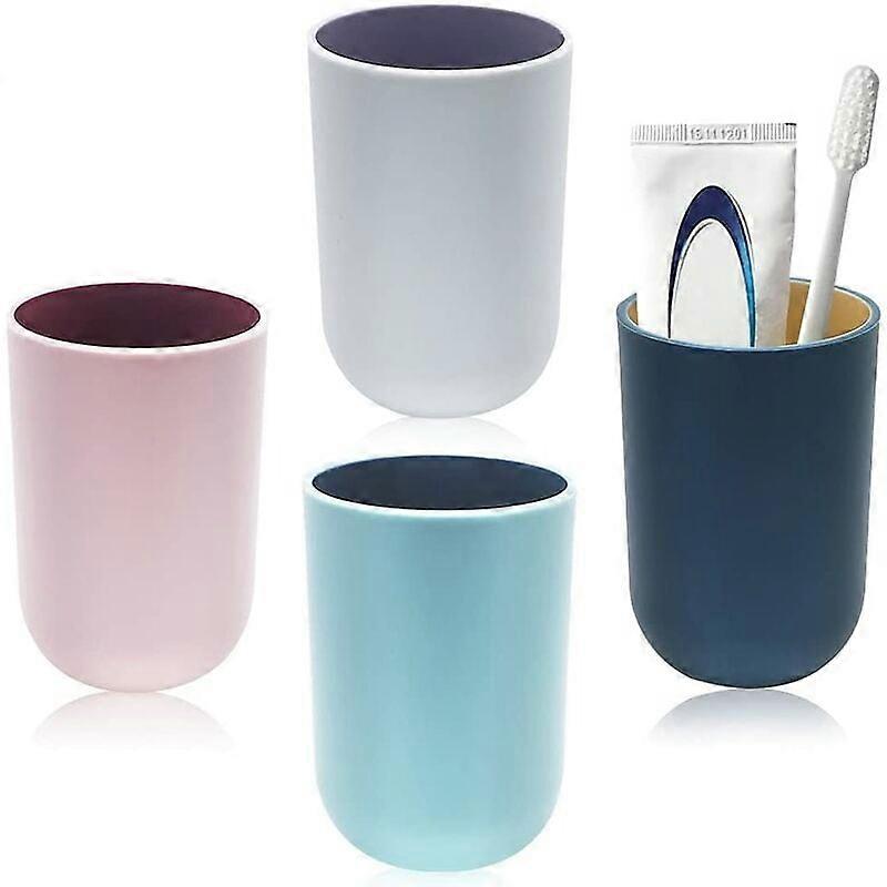 Rustproof Matte Blue Toothbrush Cups Drop-Resistant Dishwasher-Safe