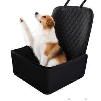 Large Waterproof Dog Car Booster Seat with Safety Barrier for SUV and Truck Travel