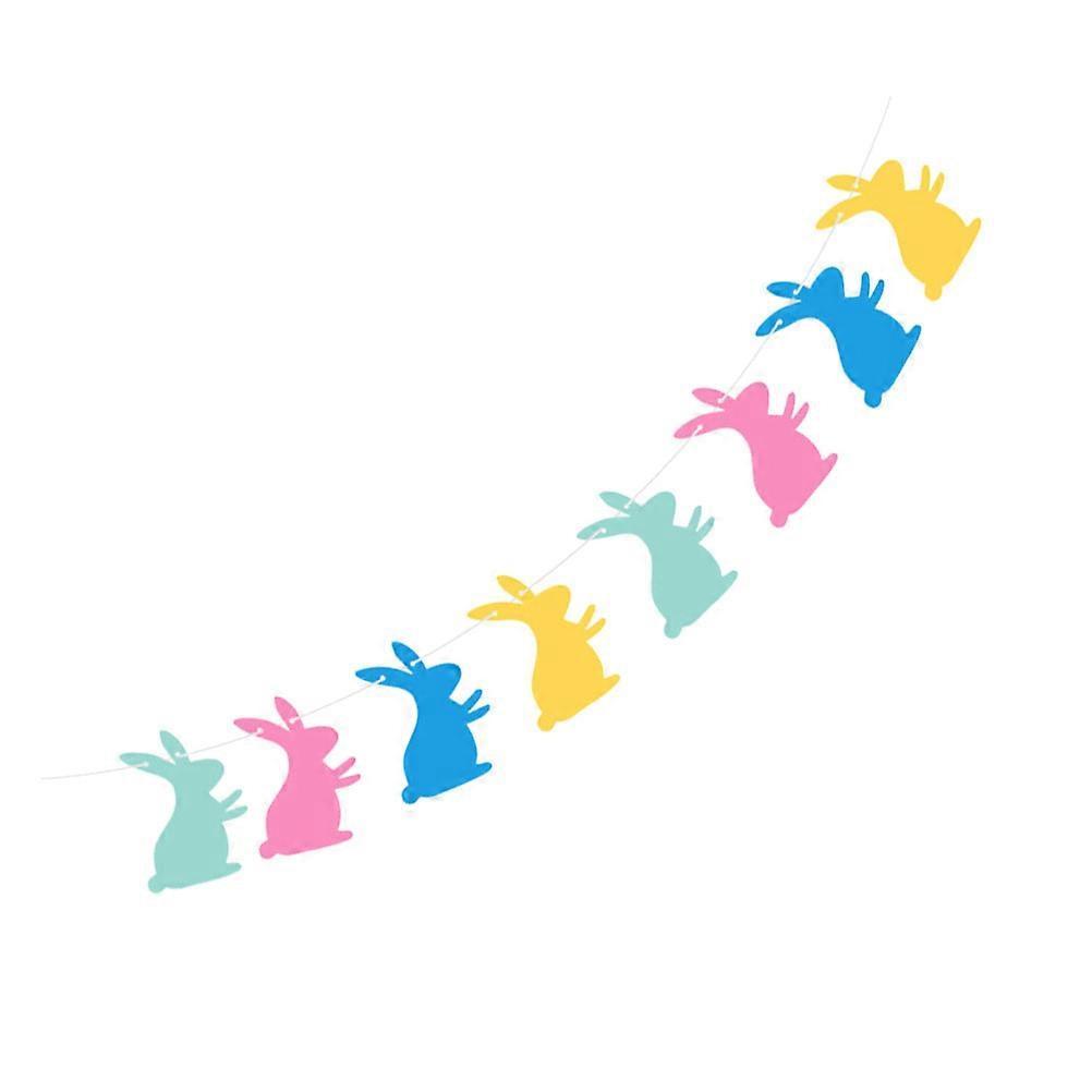 Creative Banner compatible with Easter Rabbit Flag Decoration 8Pcs Felt Garland