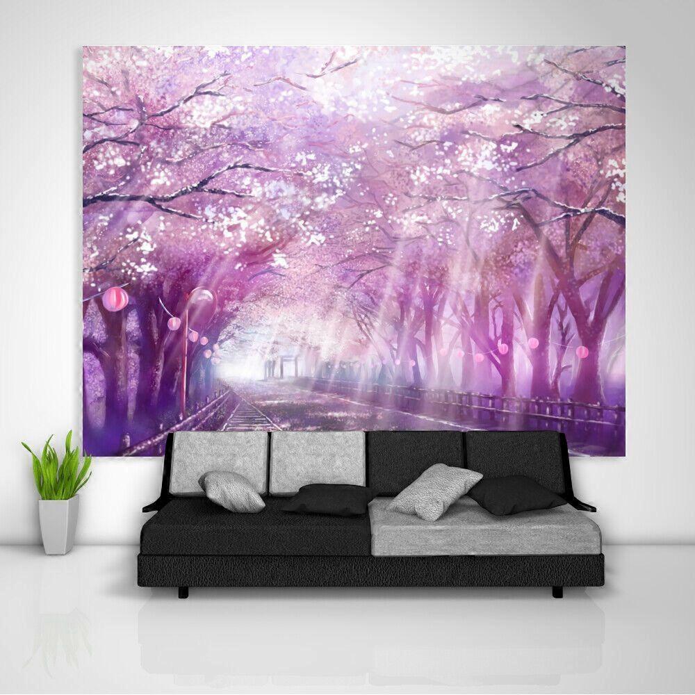 Cherry Blossom Anime Tapestry