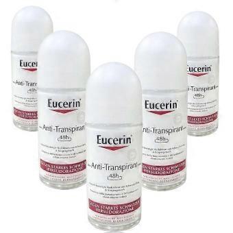1-5x Eucerin Roll-on Antitranspirant, 48 Stunden Geruchskontrolle & alkoholfrei, für empfindliche Haut