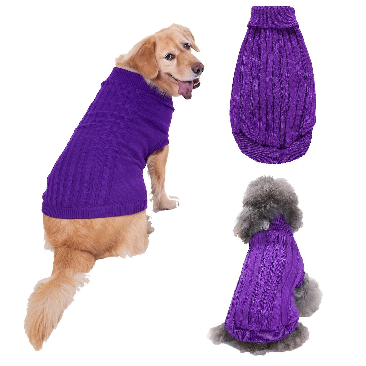 Dog Cat Solid Color Two-leg Autumn Winter Clothes Sweater