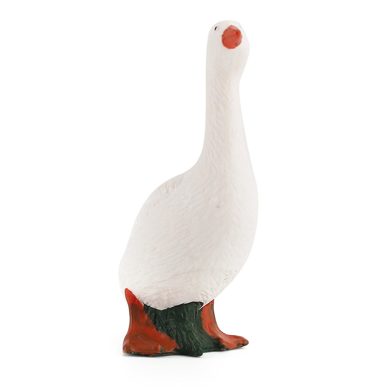 White Goose Solid Pvc Action Figure Desktop Decorative Ornament Collection Gift