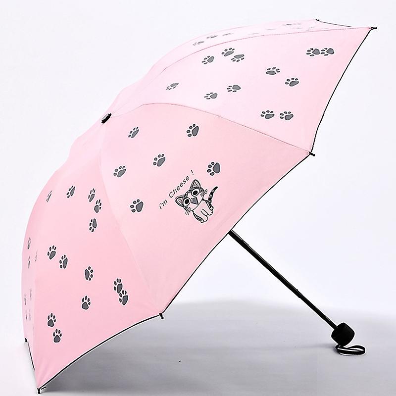 Cartoon Sunscreen Vinyl Small Fresh Folding Umbrella