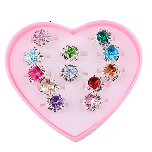 1 Box Ringar Barndagspresent Rosa Pärlring