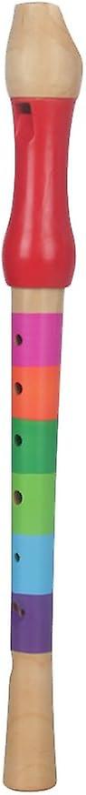 8-hole soprano recorder in multicolored wood, musical instrument for children