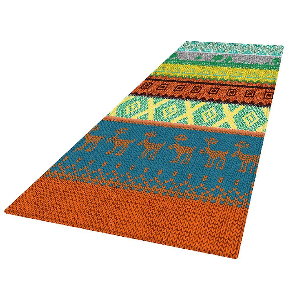 3D Living Room Area Rug Runner Anti-Skid Floor Mat Carpet Ethnic