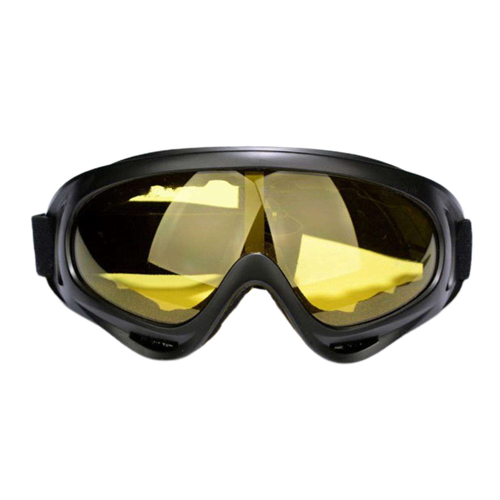 UV400 Protective Lens Windproof Dust-proof Skiing Goggles Yellow