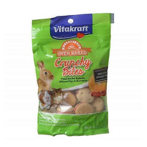 Vitakraft Oven Baked Crunchy Bites Small Pet Treats - Real Cran-Orange Flavor, 4 oz (Pack of 1)