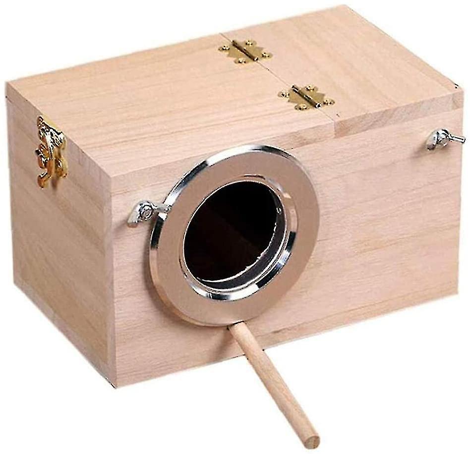 Bird House Breeding Box Parakeet Nest Pine Parrotlets Budgie Cage Mating Box Bird House 12 * 12 * 19