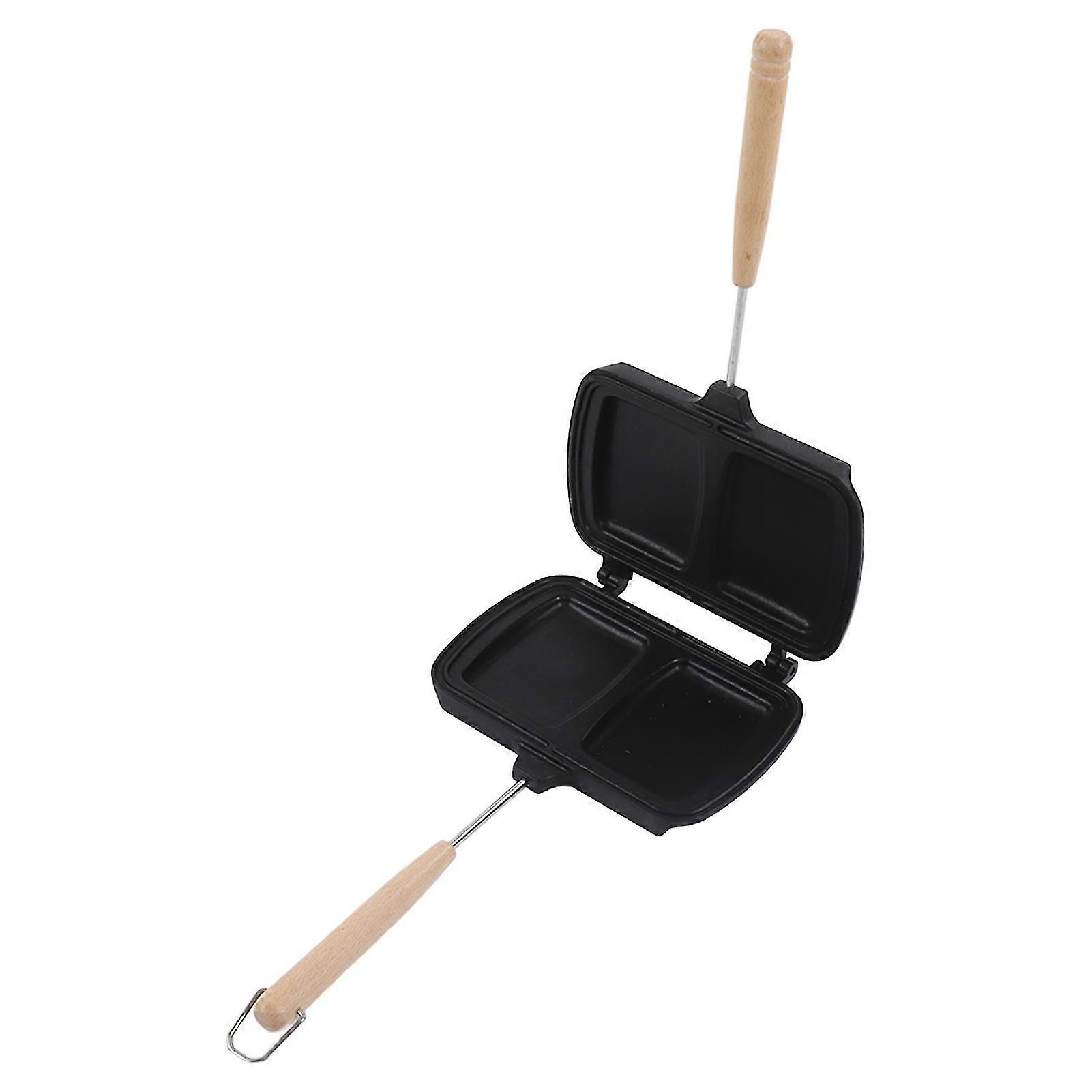 Sandwich Toaster Pan, Double Sided Sandwich Frying Pan, Nonstick Sandwich Panini Maker, Sandwich Toastie Maker with Removable Handles, for Making Sand