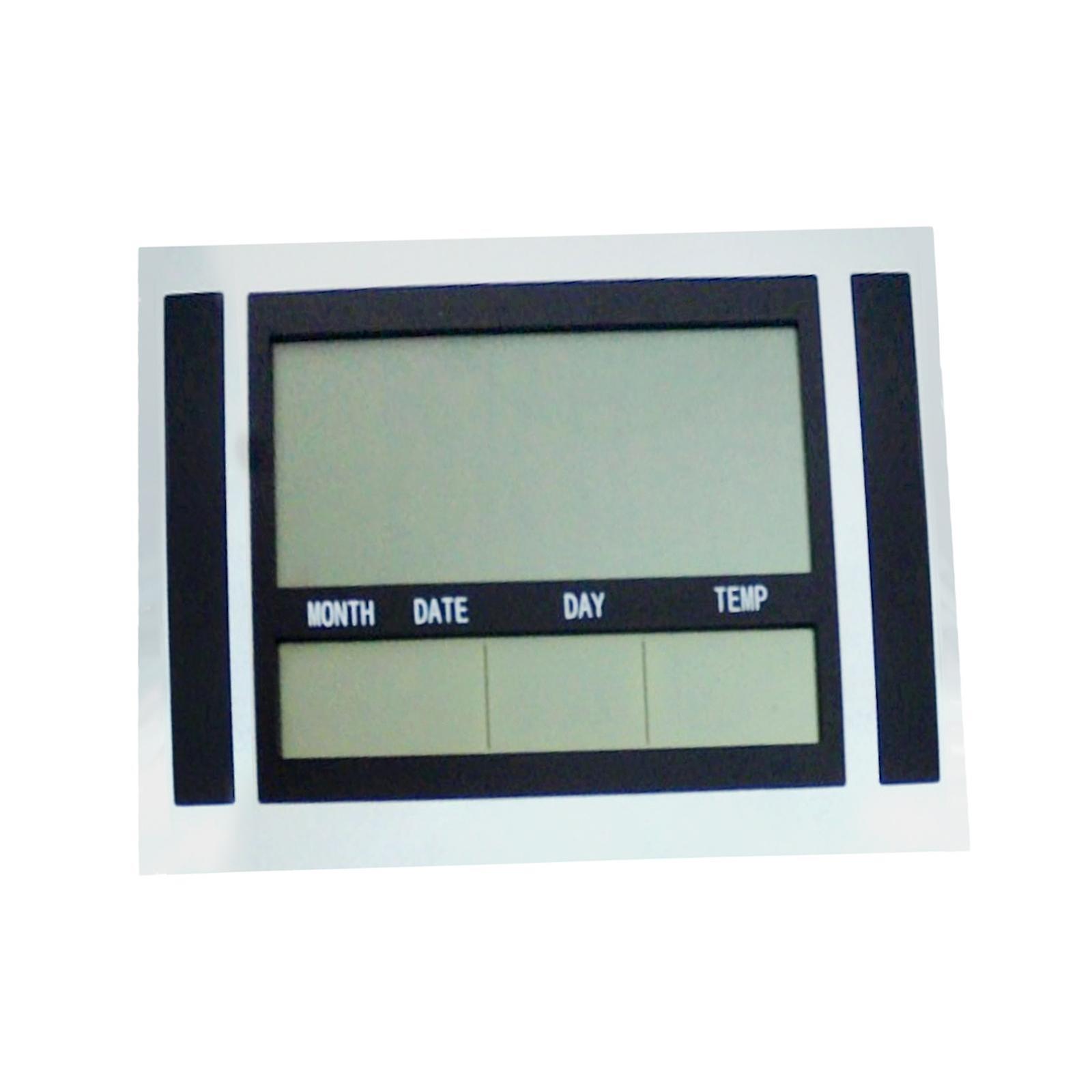 Large Digits LCD Display Clock Calendar Days Month Year Battery Power