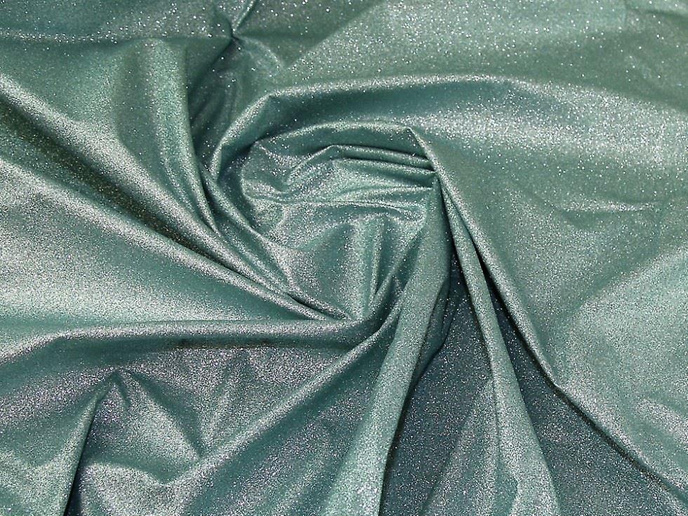 Minerva Glitter PVC Vinyl Fabric Turquoise - per metre
