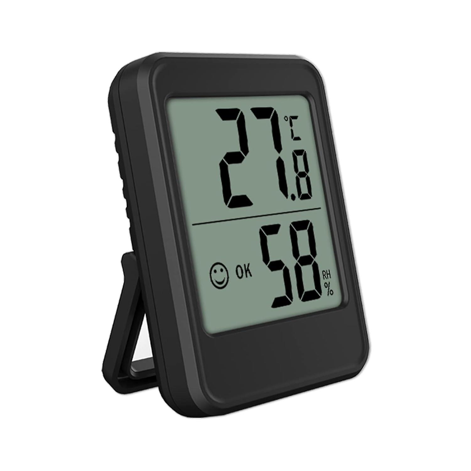 Indendørs hygrometer Digital Hygrometer Lagre, drivhuse osv. Klimakontrol (sort)