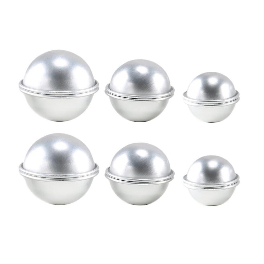 6Pcs DIY Bath Bomb Mold Sphere Round Ball Molds Tool Supplies
