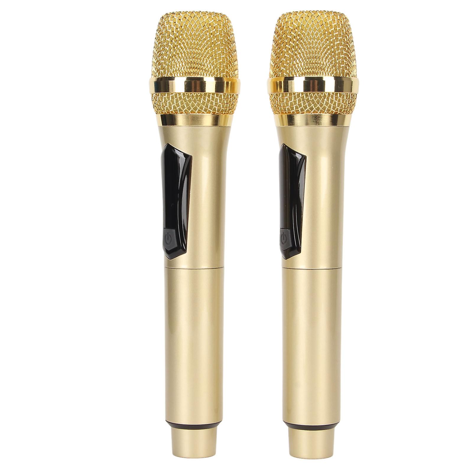 Wireless Dynamic Microphone Rechargeable Auto Pairing Universal Handheld Karaoke Mic for Speech Wedding Party Singing 
