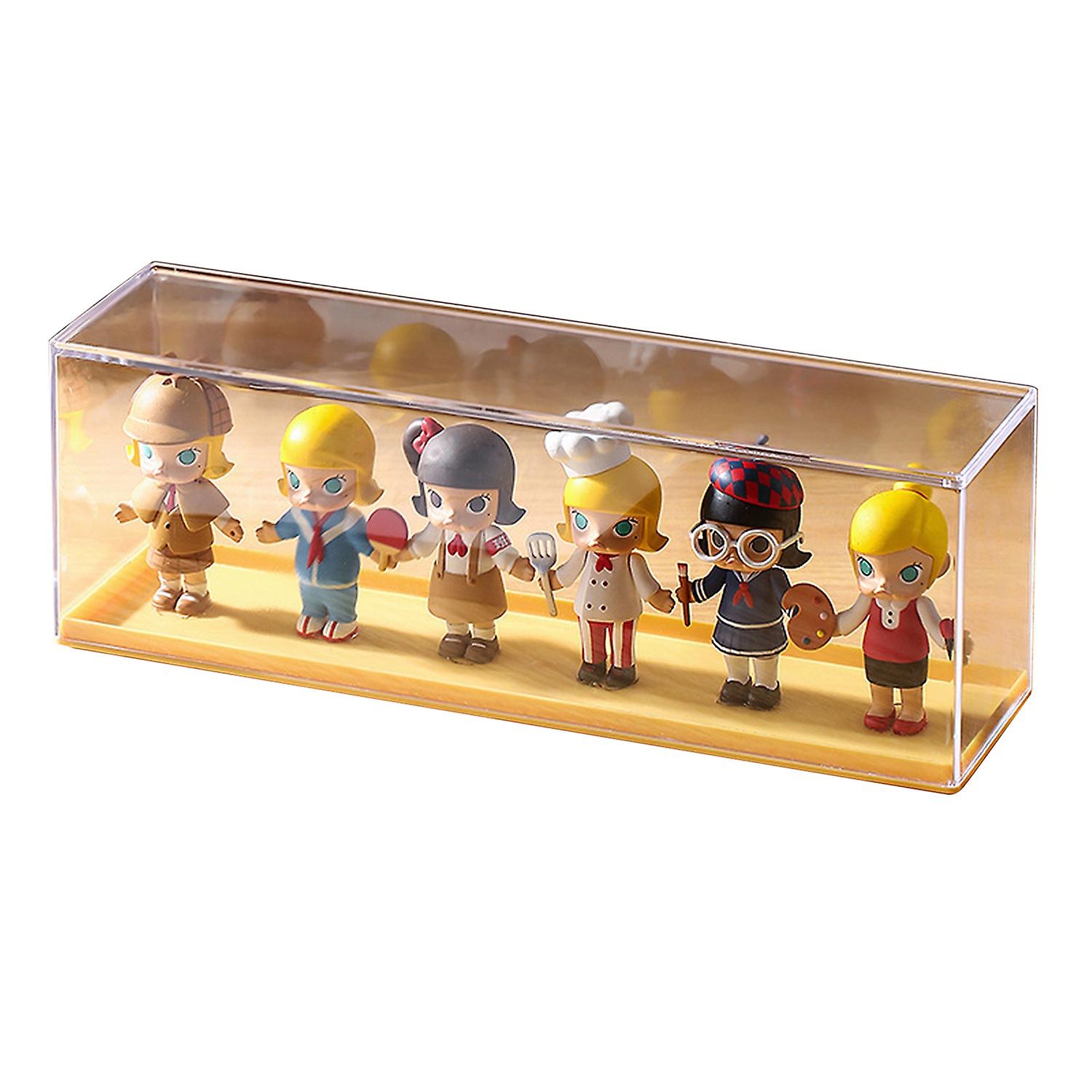 Space-saving Waterproof Figure Display Box Transparent Plastic Doll Model Display Storage Case House
