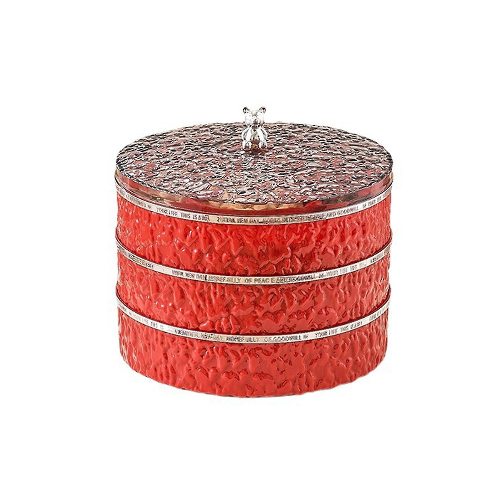 Food Storage Box Large Capacity Fruit Snack Tray Dustproof Three-layer Table Candy Box For Home Festival