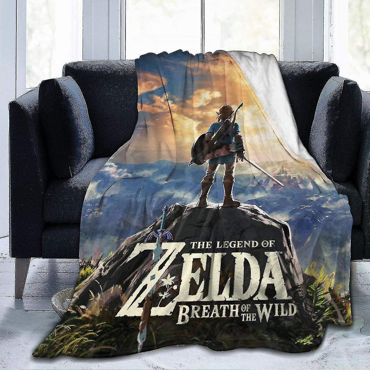Legend Of Zelda Ultra Soft Micro Fleece Throw Filt Lätt Varm Säng Sofffilt -u178