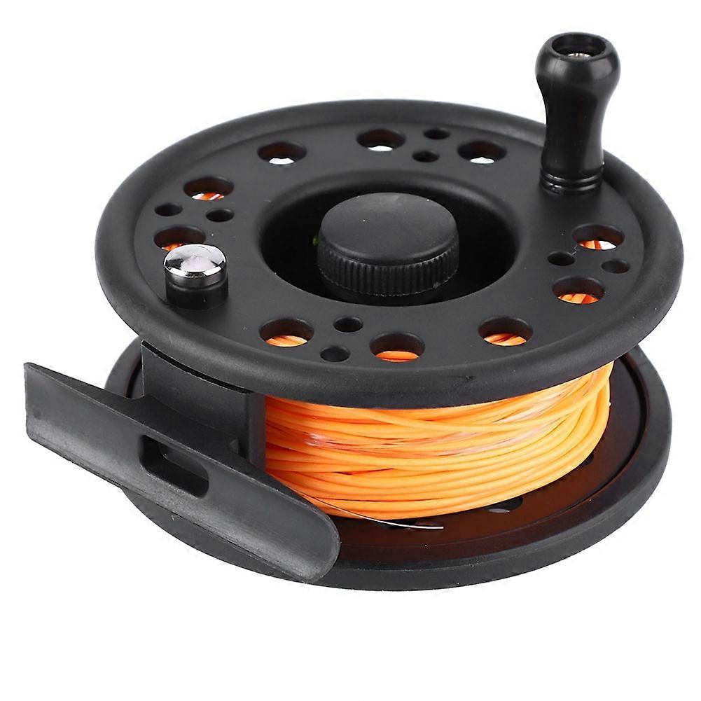 Plastic Fly Reel Wheel with Line Left Right Hand Hand Changed Wheel Accessory Orange GLA7/8