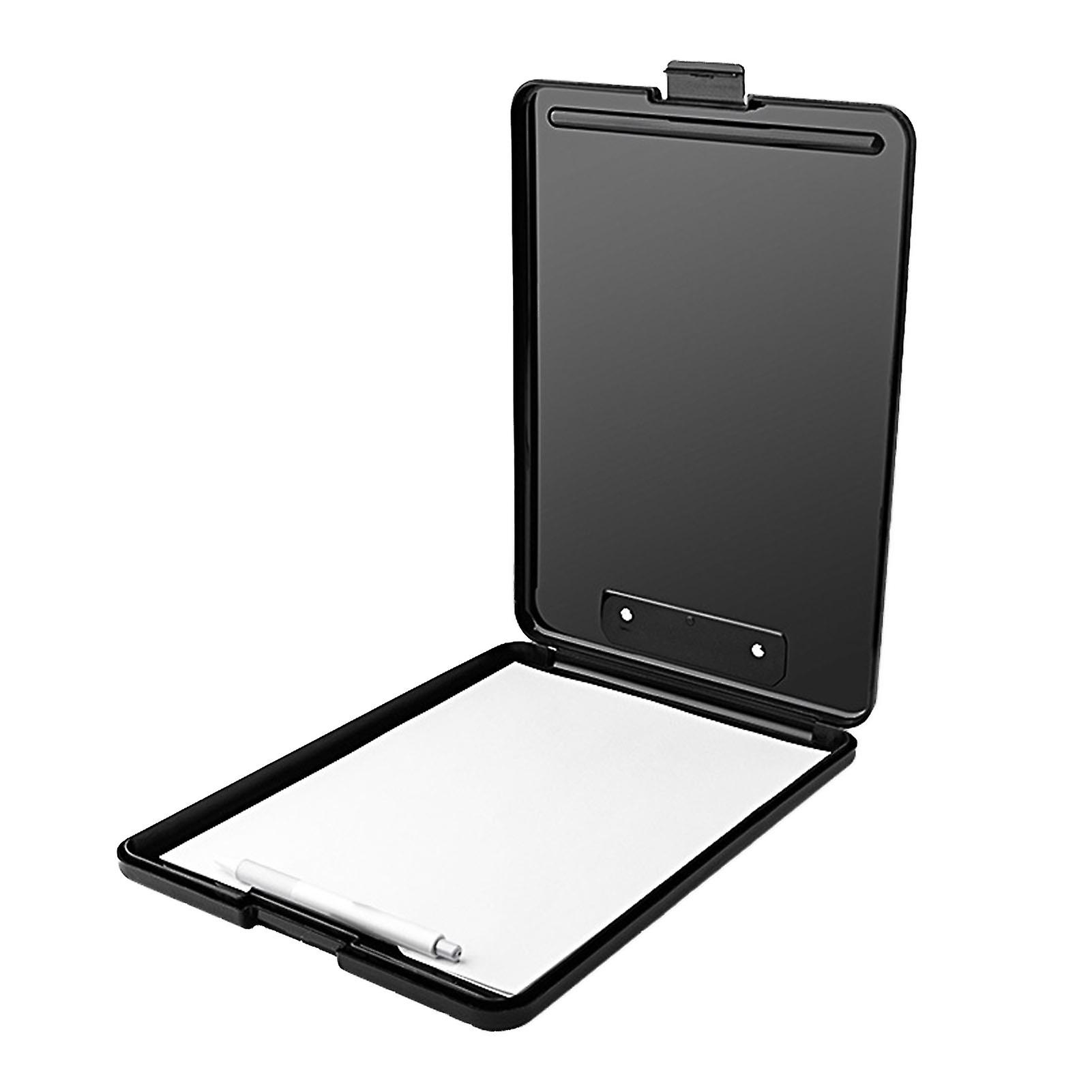 Plastic Clipboard 335x240x25mm Space-Saving Black for Documents