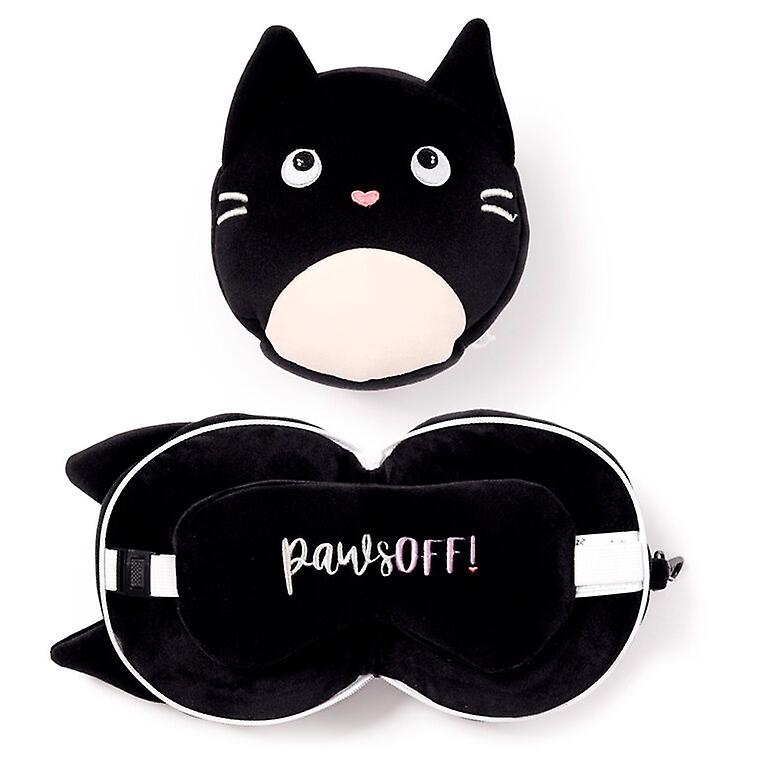 Resteazzz Travel Pillow with Eye Mask for Nice Cat