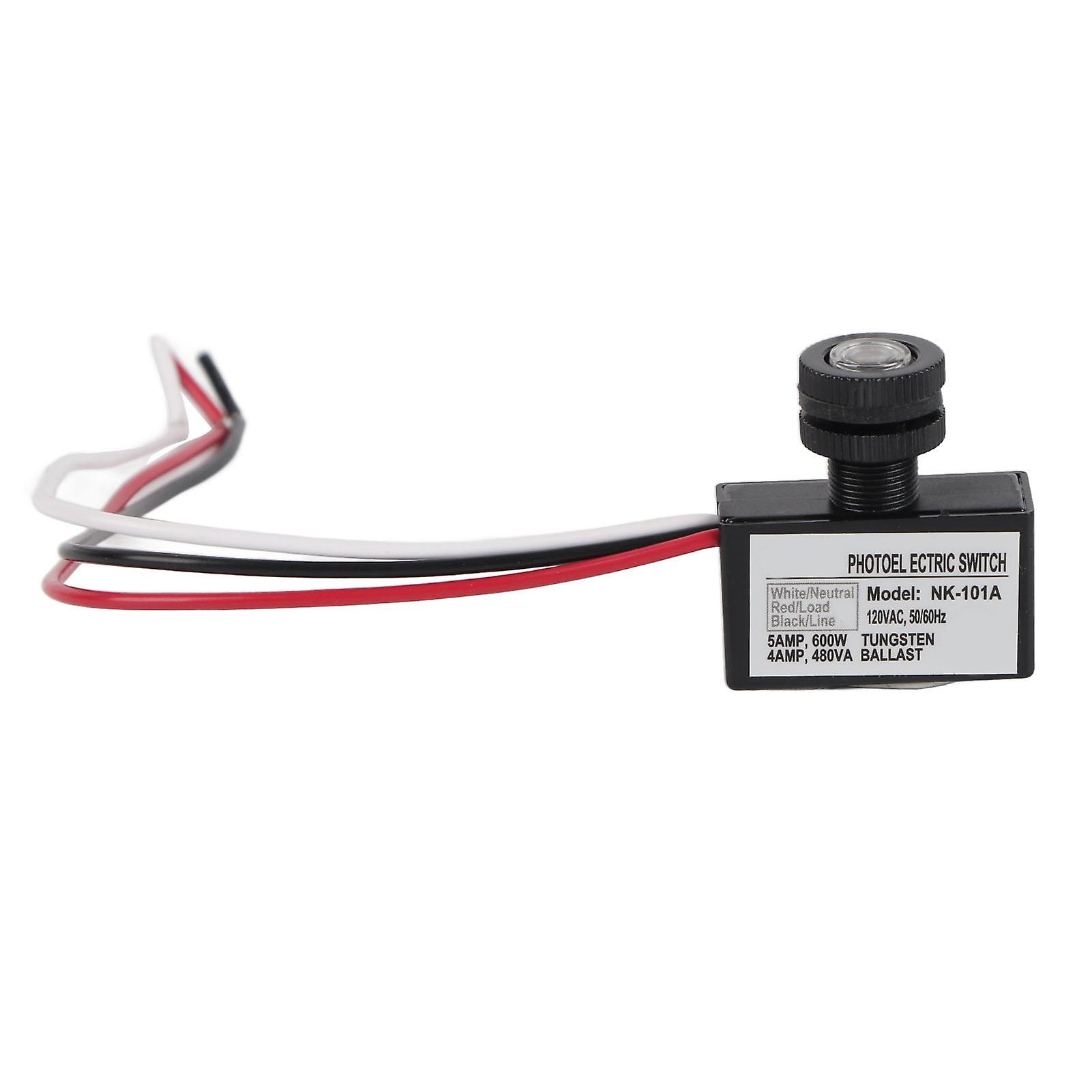 120VAC Light Sensor Control Automatic On Off Sensor Switch for Lighting Fixtures