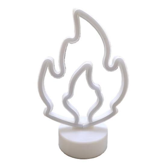 LED Neon Light Creative Shape USB/Battery Operated Flicker Free Realistic Flame Neon Sign Lamp Desktop Ornament