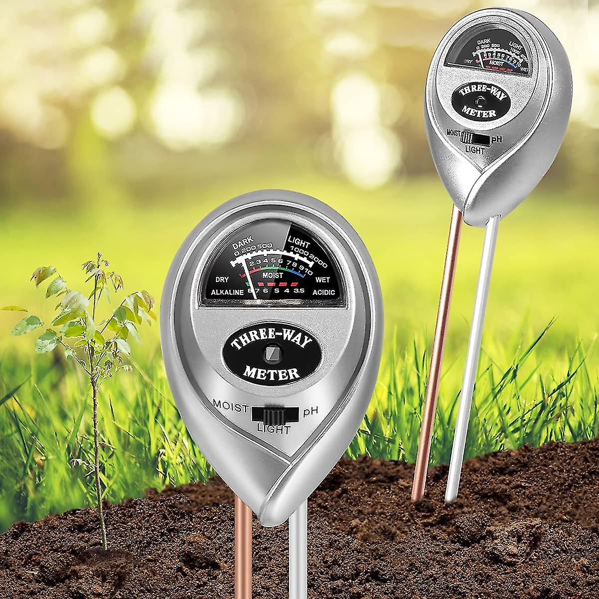 3 In 1 Soil Tester Kits With Moisture, Light & PH Test