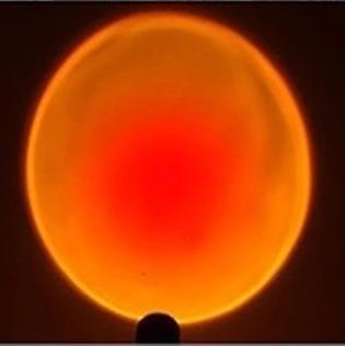 Red Sunset Projection Floor Lamp Mood Light Lamp Night Light Projector 180° Rotation for Home Studio
