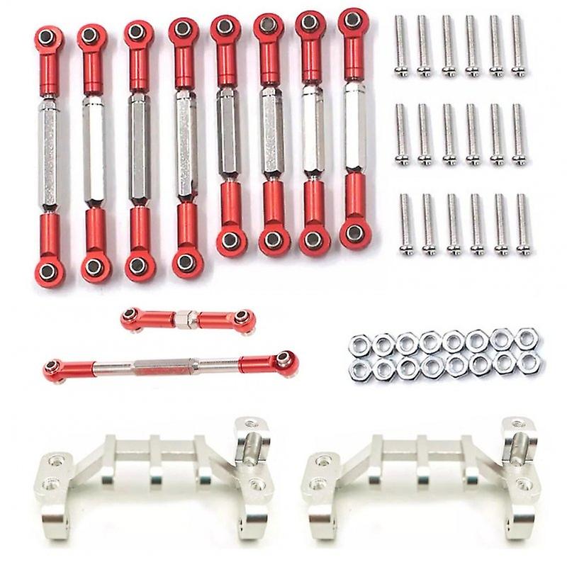 RC Car Parts Metal Steering Pull Rod+Metal Upgrade Parts Pull Rod+Base Set Home DIY For WPL C14 C24 