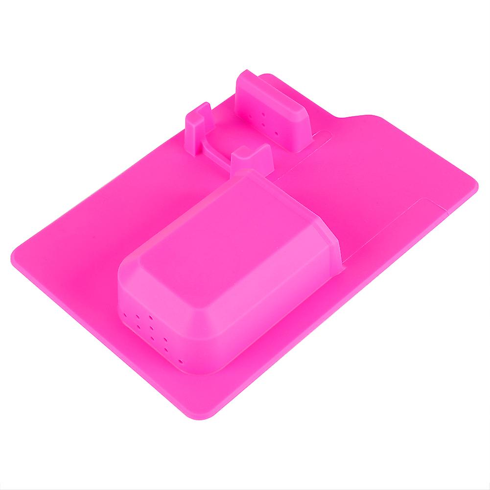 Silicone Toothbrush Toothpaste Razor Holder Bathroom Organizer Storage Rack Baskets Pink