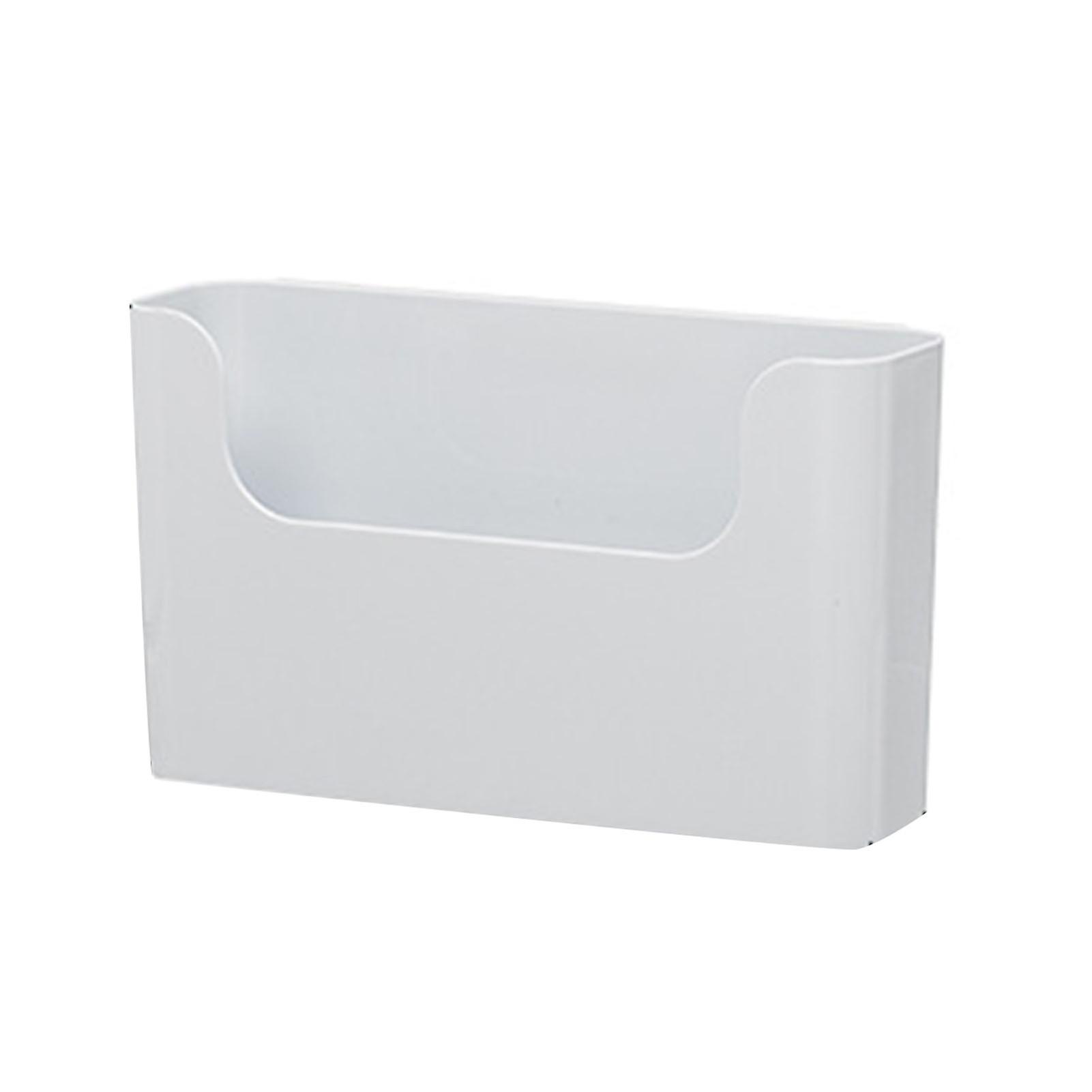Plastic Adhesive Wall Mounted Storage Box Space Saving Organizer for Kitchen Cabinet Door Bathroom