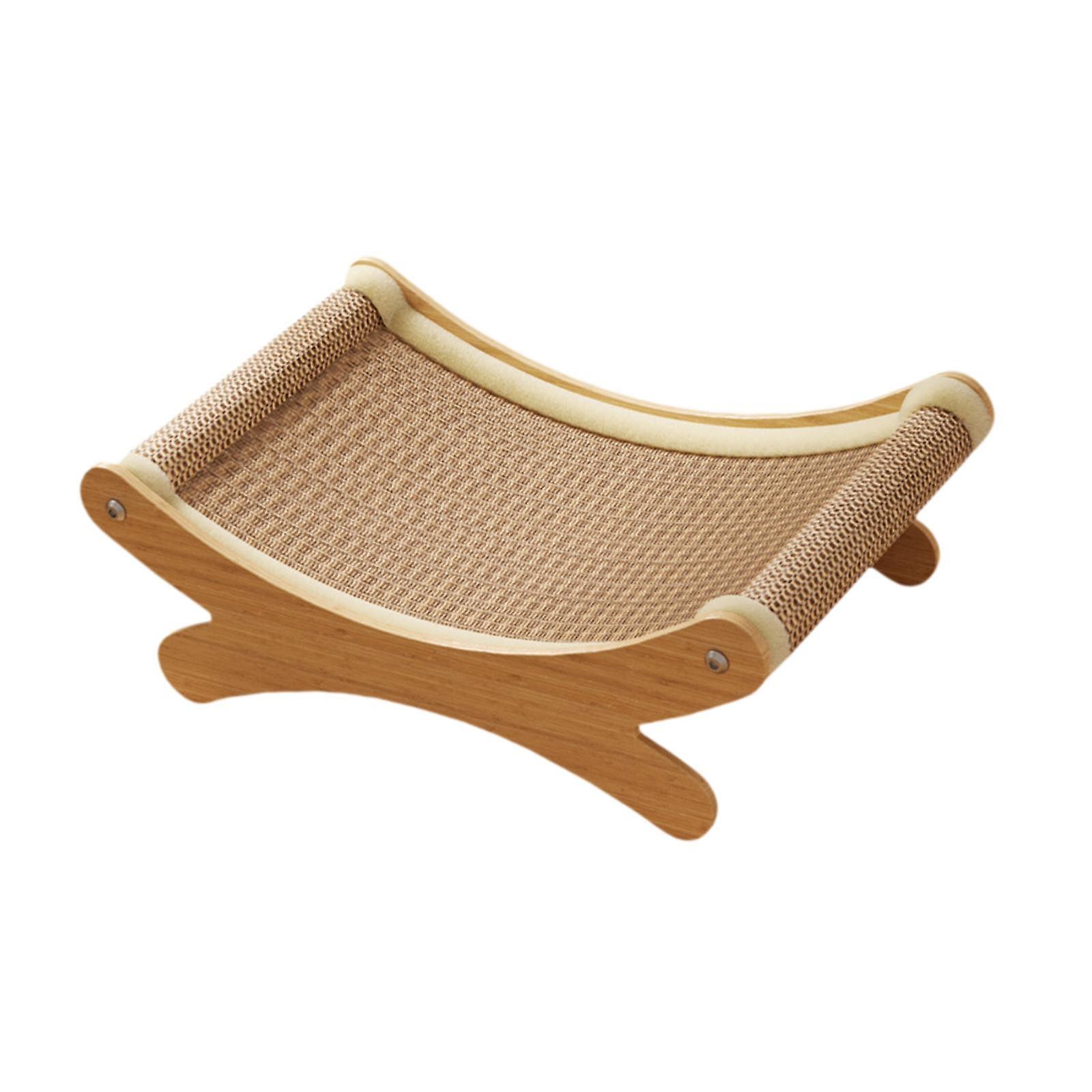 Cat Scratcher Rest Claw Grinder for mellomstore katter Små dyr små hunder gul