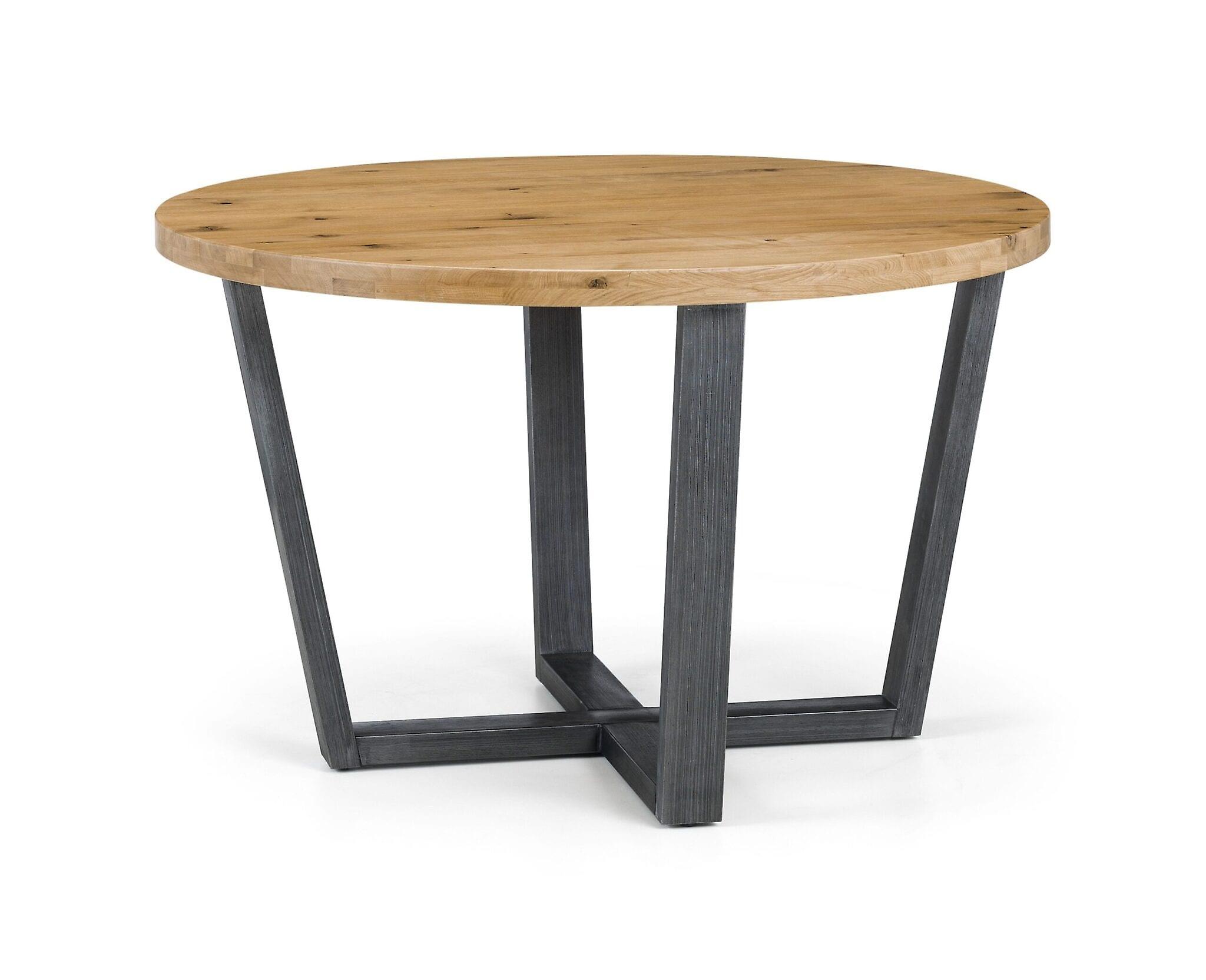 Orleans Round Table Oak/Gunmetal